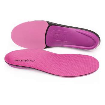 Superfeet All-Purpose Women's High Impact Support Insoles (Berry) - Orthotic Arch Support Inserts for Women's Running Shoes