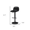 HomeRoots Set of Four Black Heavy Duty Plastic and Metal Mid Back Adjustable Height Swivel Bar Chairs - 3 of 4