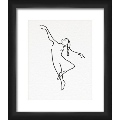 13" x 15" Matted to 2" Dancing Art Picture Frame Black - PTM Images