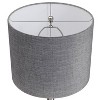 LumiSource (Set of 2) Lenuxe 24" Contemporary Table Lamps Brushed Nickel with Gray Textured Linen Shade - 4 of 4