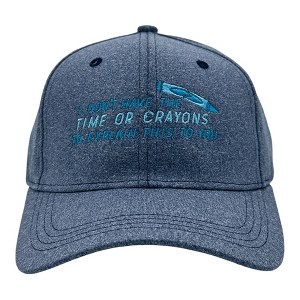 I Dont Have The Time Or The Crayons Hat Funny Sarcastic Graphic Novelty Cap - Crazy Dog Blue Standard - 1 of 4