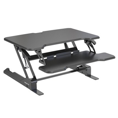 Mount-It! Compact Standing Desk Converter with 30" Desktop, Black
