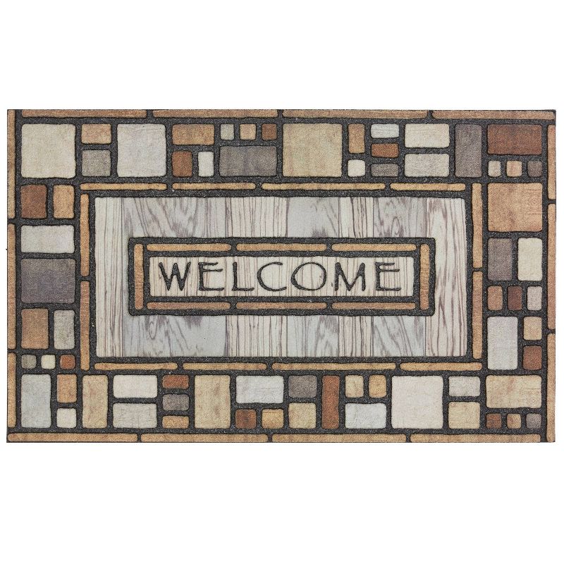 1&#39;6&#34;x2&#39;6&#34; &#39;Welcome&#39; Drifted Nature Doorscapes Mat - Mohawk, 1 of 8