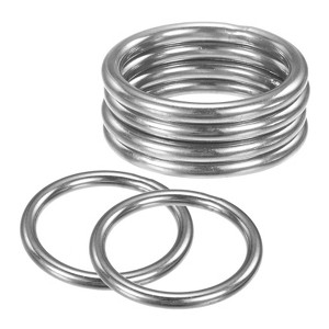 Unique Bargains Dream Catcher Stainless Steel Macrame Wreath Floral Round Metal O Rings 6 PCS - 1 of 4