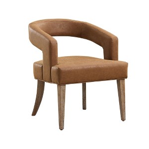 Anybear 25.8" Velvet Modern Velvet Accent Chair - 1 of 4