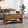 vidaXL Coffee Table Smoked Oak Engineered Wood 31.5 x 19.7 x 15.7 in - 3 of 4