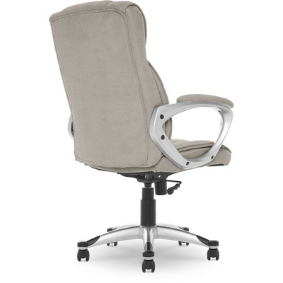 Gray High-Back Ergonomic Executive Office Chair with Lumbar Support