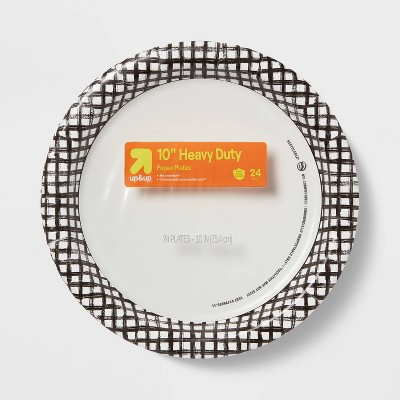 Up Up Brandclub Halloween Disposable Plate 10 Black Plaid 24ct up up