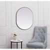 Elegant Lighting Metal Frame Oval Mirror 27x36 - 2 of 4