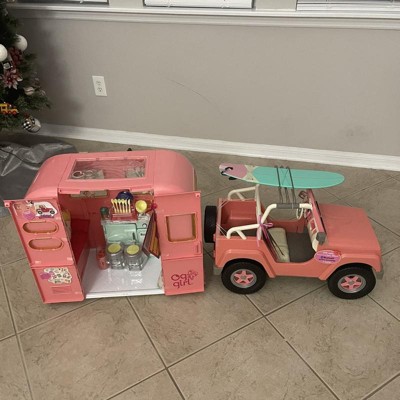 American girl jeep and camper on sale