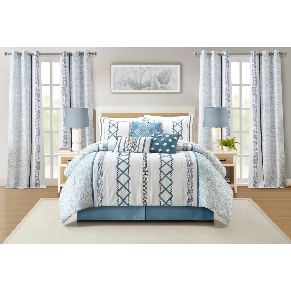 Photos - Bed Linen Nanshing 15pc King Anthony Comforter Set Blue