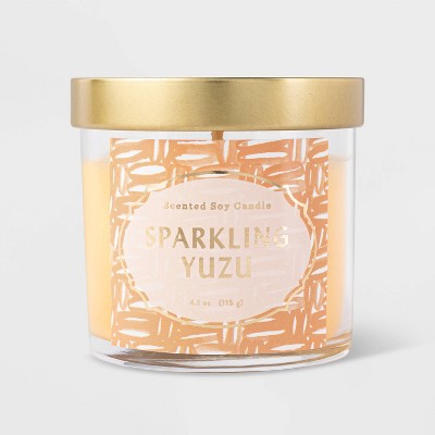 4.1oz Lidded Glass Jar Sparkling Yuzu Candle - Opalhouse™