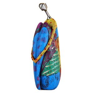 Itopfox Abstract Art Woman Sculpture Resin Figurine Colorful Home Decor 1 Piece 2.76x3.15x9.06in Modern Living Room Yoga Table - 1 of 4