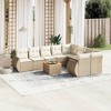 vidaXL Garden Sofa Set Beige PE Rattan Large UV-resistant materials - 2 of 4