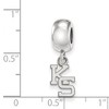 Black Bow Jewelry Sterling Silver Kansas State Wildcats NCAA Bead Charm - 3 of 4