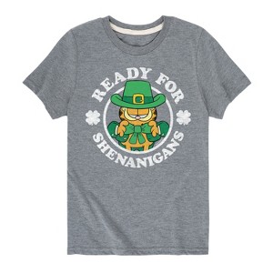 Boys' - Garfield - Ready For Shenanigans Short Sleeve Graphic T-Shirt - 1 of 4