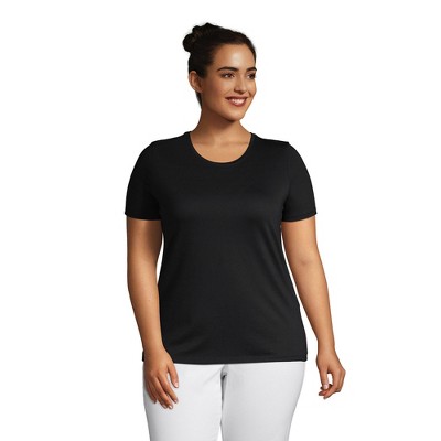 Lands' End Women's Plus Size Relaxed Supima Cotton Short Sleeve ...