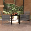 vidaXL Patio Dining Set Outdoor Dining Set Table and Chair Set for Garden - Gray and Black 31.5" Table Length 2 Items - 2 of 4