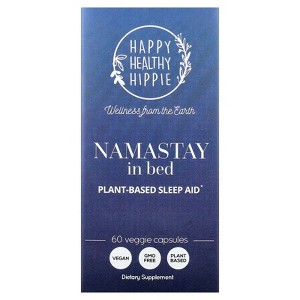 Happy Healthy Hippie Namastay in Bed, Plant-Based Sleep Aid, 60 Veggie Capsules - 1 of 4