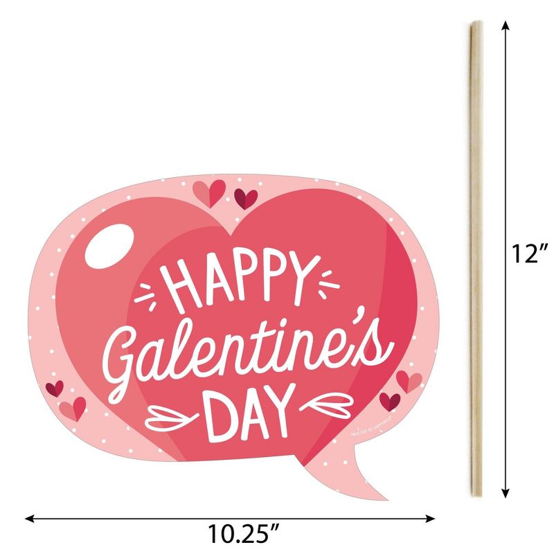 Big Dot of Happiness Funny Happy Galentine's Day - Valentine's Day Party Photo Booth Props Kit - 10 Piece, 5 of 6