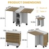 Zevemomo Folding Dining Table with 4 Chairs,with Storage & Wheels ¨C 5-Piece Foldable Kitchen Table for Dining Room, Small Spaces & Apartment - 4 of 4