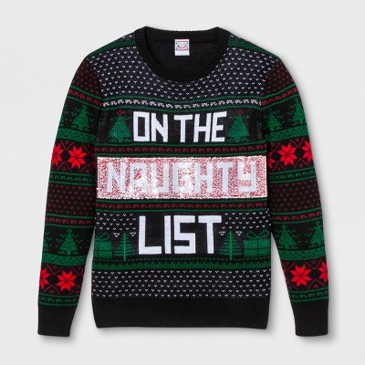 naughty nice sequin sweater walmart