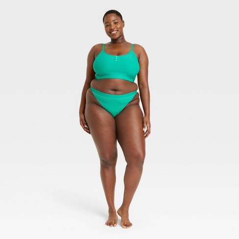Women's Plush Ribbed Bra And Underwear Set - Colsie™ Jade 2x : Target