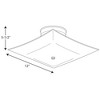 Progress Lighting, Illuma-flex, 2-Light Flush Mount, White Porcelain, Square Glass Shade - 2 of 2