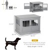 LAOTIES Wooden Dog Crate Furniture with Triple Doors,Indoor End Table Kennel for Small Dogs up to 22 lbs,Steel Frame - 3 of 4