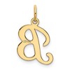 Black Bow Jewelry 14k Yellow Gold, Sophia Collection, Small Script Initial B Pendant - 3 of 4