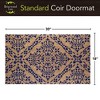 Briarwood Lane Everyday Coir Doormat 30x18 Blue Damask Coir Doormat - 3 of 3