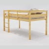 Streamdale Twin Wood Loft Bed Low Loft Beds with Ladder, Twin, Walnut - 4 of 4
