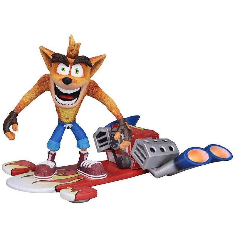 Neca Crash Bandicoot 5.5-Inch Crash w/ Jet Board Deluxe Action Figure, 1 of 4
