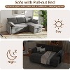 Sofa Bed,L Shape Chenille Sleeper Sofa Couch with Pull Out Bed and Storage Chaise for Living Room, Apartment and Hotel - 3 of 4