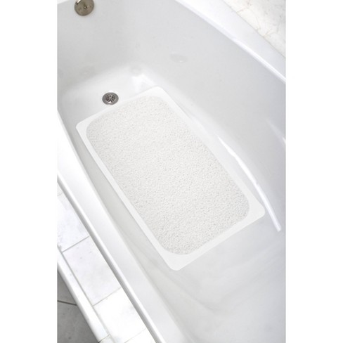 Sixhome Shower Mats for Bathtub 17 inchx47 inch Non Slip Bathtub Mat PVC Loofah Bath Mat for Tub Quick Drying Shower Stall Mat Comfortable Textured