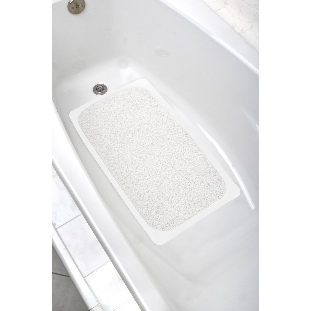 Photos - Bath Mat 17"x29" Skid-Resistant Ultimate Loofah Tub Mat White - Zenna Home