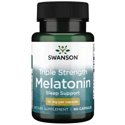 Swanson Dietary Supplements Triple Strength Melatonin 10 mg Capsule 60ct