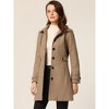 INSPIRE CHIC Women's Winter Classic Single Breasted Outwear Overcoat with Pockets - 2 of 4