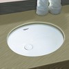 ALFI  Isabella Plus Collection 16 inch Oval Undermount basin with overflow and rear center drain - 2 of 3