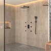 CASAINC 6-Spray Thermostatic Dual Shower Heads 12 Inches Wall Mount Fixed and Handheld Shower Head 6-Jets 2.5 GPM - 3 of 4