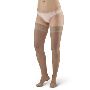 Ames Walker AW Style 4 Women's Sheer Support 15-20 mmHg Compression Thigh Highs w/Top Band - 1 of 4