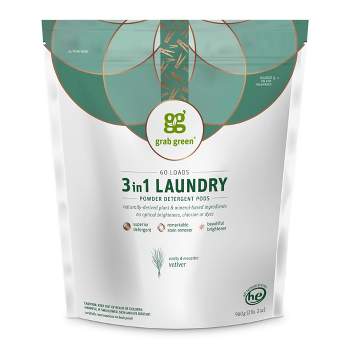Grab Green 3 in 1 Laundry Detergent Pods, Vetiver Scent