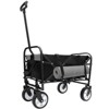 VisioGear Collapsible Foldable Wagon Cart with Strapping, Wagon Grocery Cart for Camping Shopping Sports, Black, 25.98"*17.32"*37.4" - 2 of 4