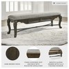 Signature Design by Ashley Maylee 63" Dining Bench, Dark Brown with Storage Drawer and Cushioned Seat - 4 of 4