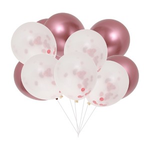 Unique Bargains Latex Party Balloons 12-inch Round Helium Balloons Wedding Anniversary Birthday Party 10 Pcs - 1 of 4