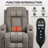Power Lift Recliner Chair with Massage & Heating for Elderly, Electric Lift Chair for Living Room, Recliner with USB Ports, Cup Holders - 4 of 4