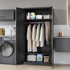 Mlezan 72" Wardrobe: 2 Doors, Hanging Rod, Metal Cabinet for Bedroom, Laundry, or Office. Perfect for Clothing Storage and Organization. - 2 of 4