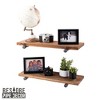 RESTORE Autumn Brown 24 in. Shelves with Straight Brackets - 2 of 4