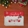Unique Bargains Christmas Place Mats Linen Red White 13"x17.7" 2 Pcs - 2 of 4