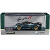 Pagani Huayra R Turquoise Carbon Fiber with Gold Wheels "Global64" Series 1/64 Diecast Model by Tarmac Works - 4 of 4